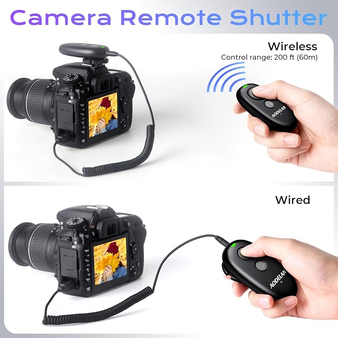 Upgraded USB-C Rechargeable Wireless Camera Remote Control Shutter Release –