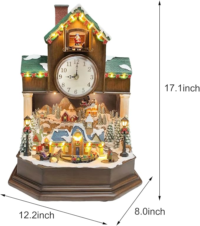 MOMENTS IN TIME 17.1” Christmas Cuckoo Clock