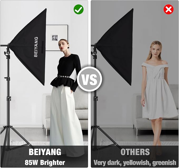 BEIYANG Softbox Lighting Kit, 2x20''x28'' Photography Soft Box