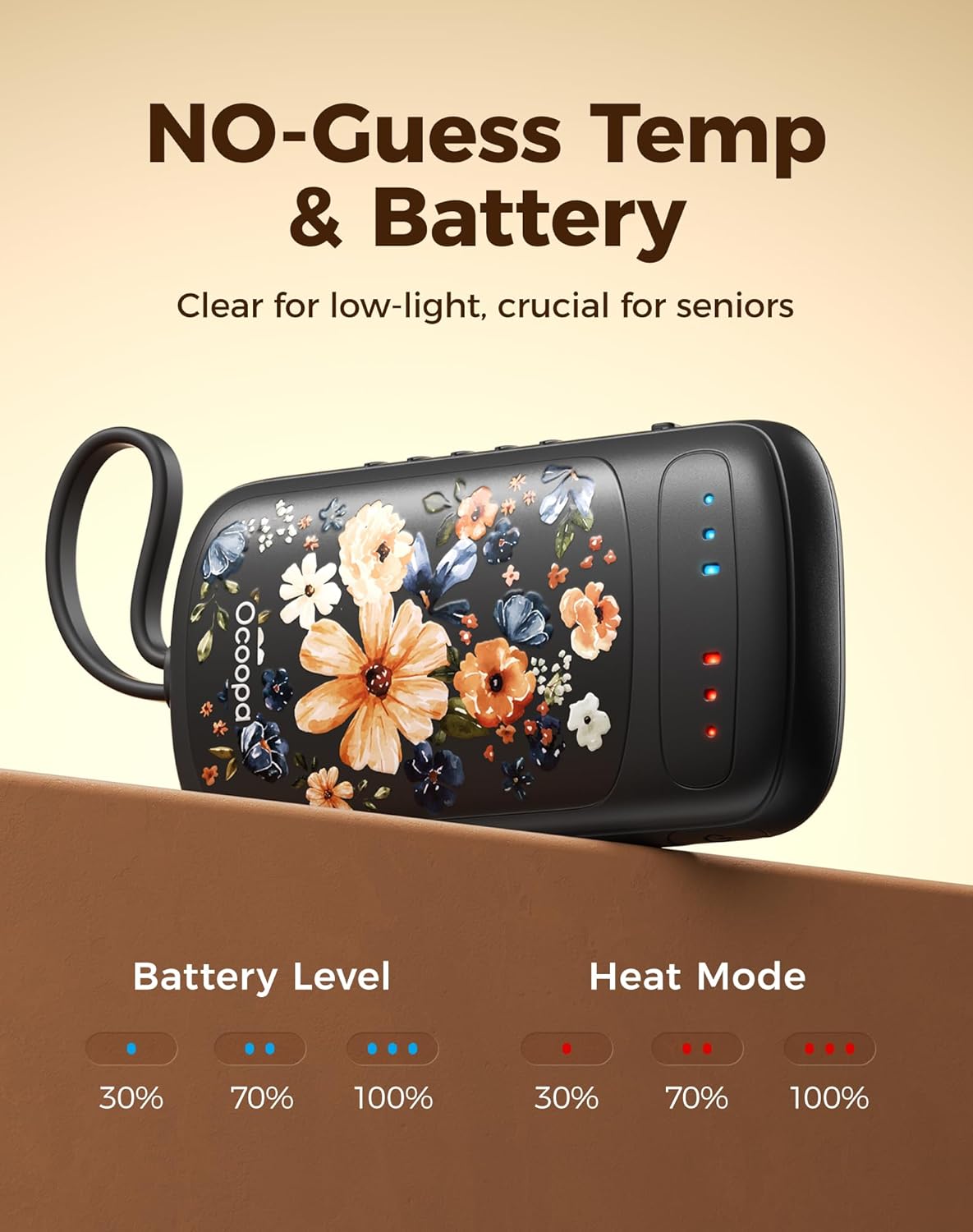 OCOOPA Rechargeable Dual-Sided Hand Warmers - Perfect Stocking Stuffers for All Ages | 2-Pack
