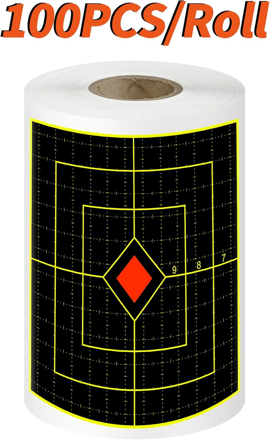 Skiennix Shooting Targets - 100 Pcs Self-Adhesive Splatter Stickers with Fluorescent Yellow Impact Feedback