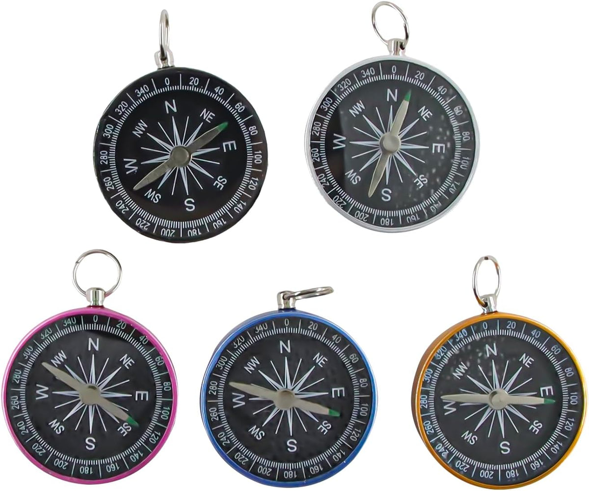 Skiennix Pocket Compass - Survival Navigation Tool with Key Ring for Outdoor Camping & Hiking