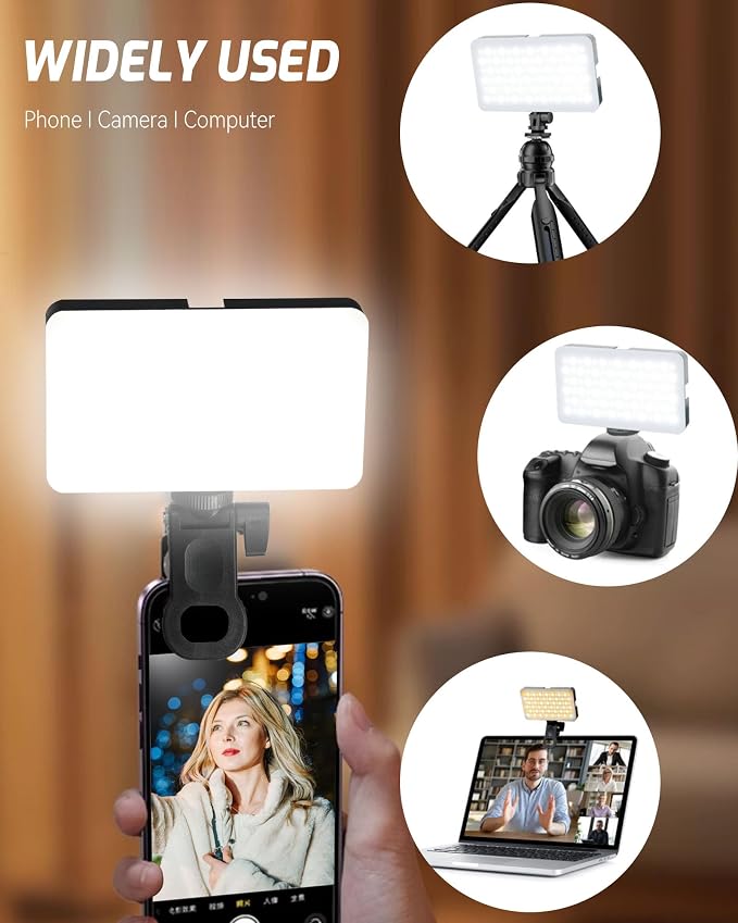 Portable Selfie Light for iPhone: 90 LED Rechargeable Phone Fill Lights