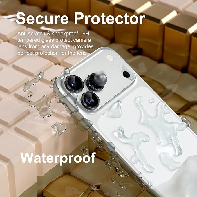 Misea Compatible for iPhone 17 Pro/iPhone 17 Pro Max Camera Lens Protector