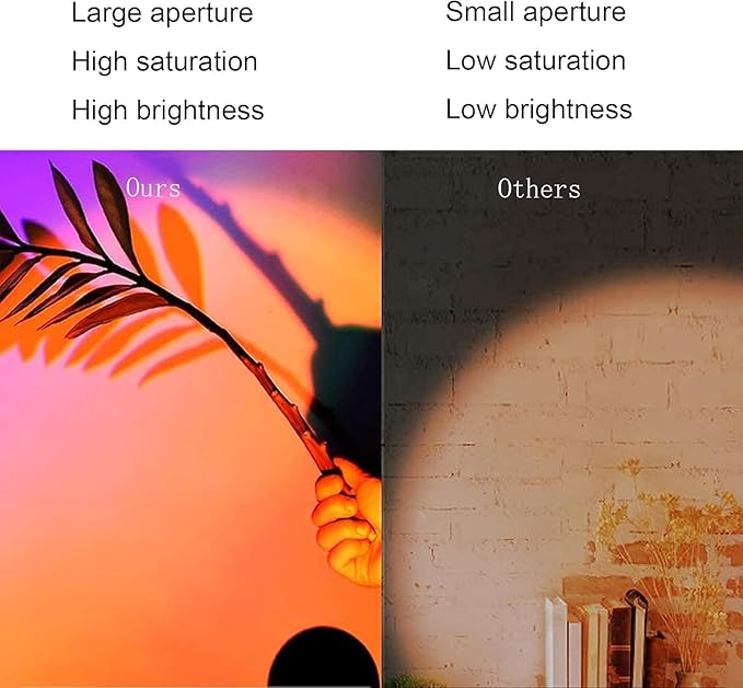 Sunset Lamp Night Light - 16 Colors & 4 Modes Sunset Projection Lamp with Remote, Color Changing Rainbow Sunlight Lamp, Romantic Visual Led Light Projector for Photography Room Decor