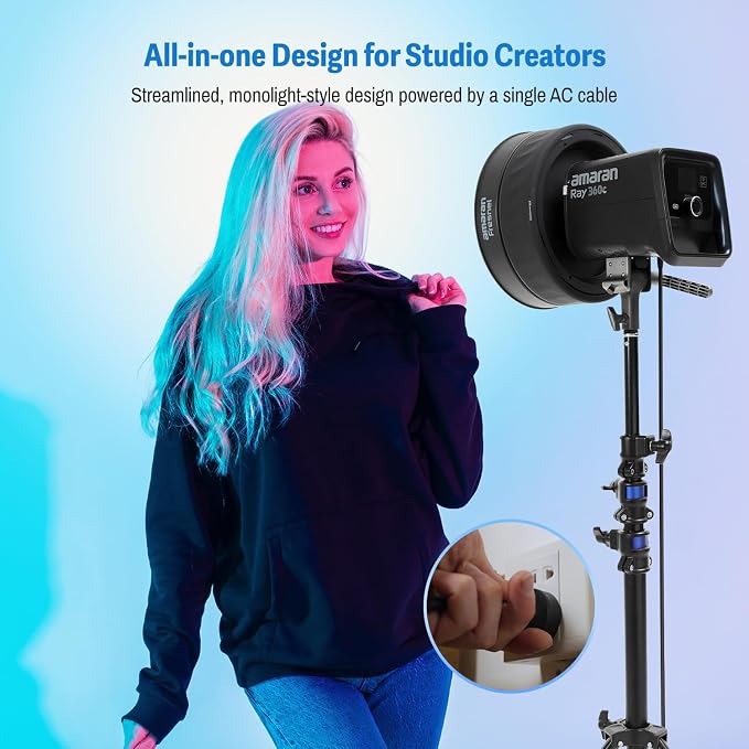 amaran Ray 360c 360W RGB LED Video Light APP/DMX Control 12 Effects, COB