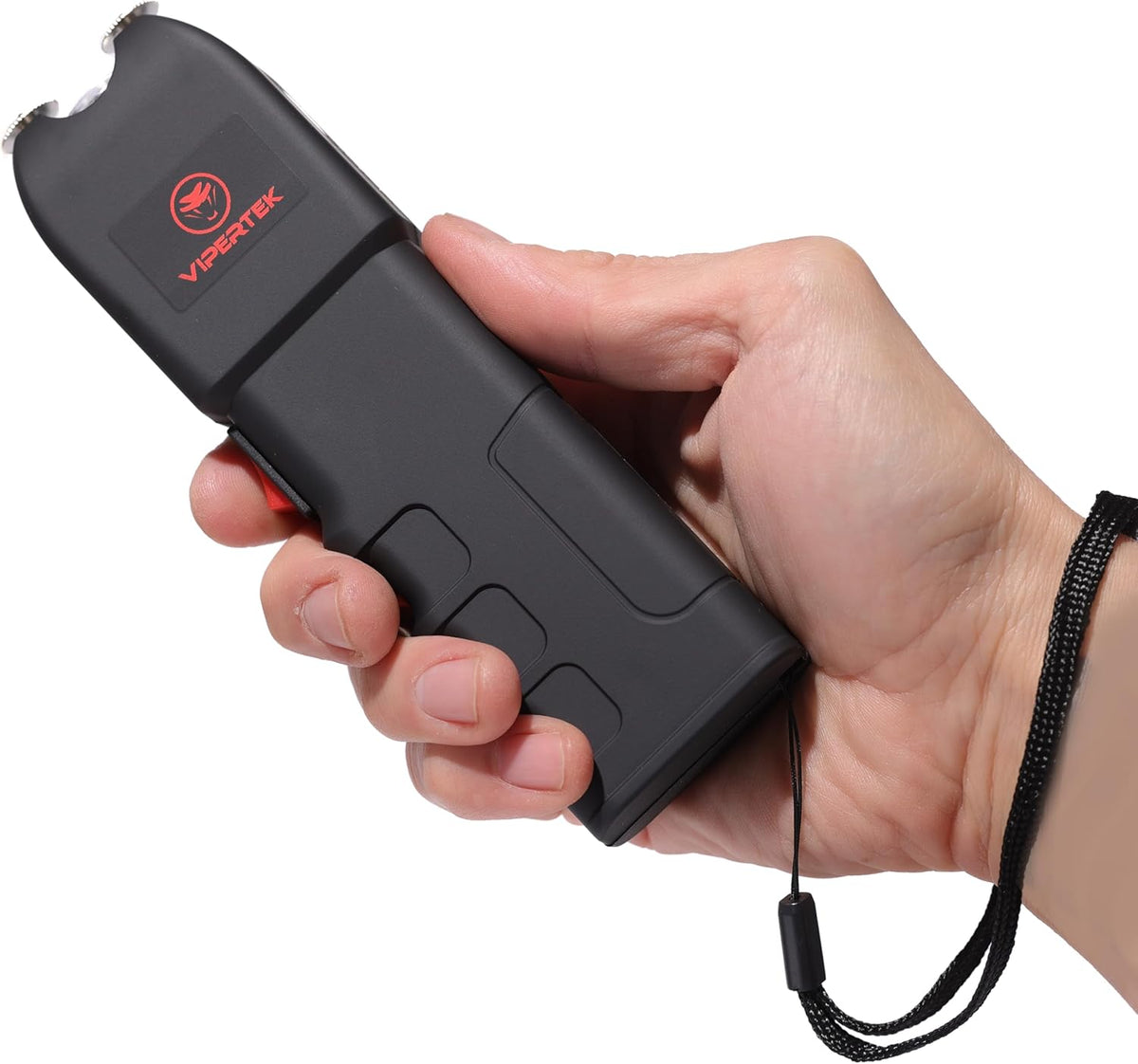 VIPERTEK VTS-989 Stun Gun - Rechargeable Self Defense Tool with LED Flashlight
