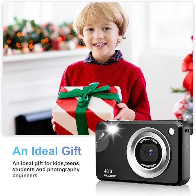 Digital Camera, FHD 1080P Point and Shoot Kids Camera,