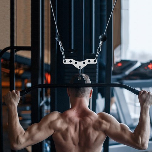 J Bryant Stainless Steel Double to Single Pulley Adaptor Plate for Cable Machine – Fitness Dual Pulley Connector with 3 Carabiners for LAT Pulldown, Triceps Pushdown, Home Gym Exercise Equipment