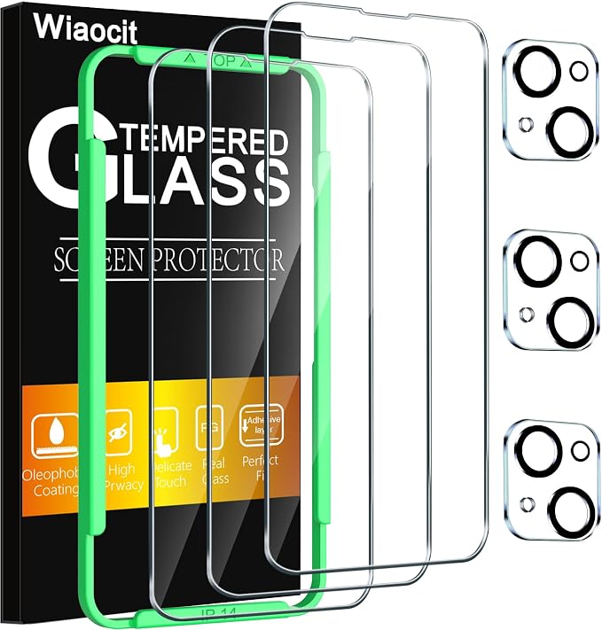 Wiaocit 3 Pack Tempered Glass Screen Protector