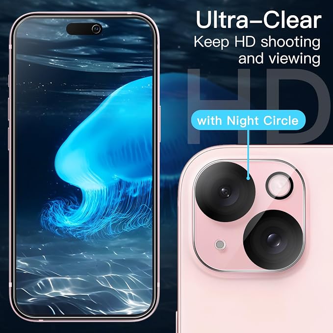 JETech Screen Protector for iPhone 15 6.1-Inch