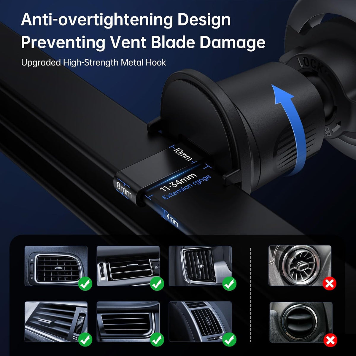 SYNCWIRE for MagSafe Car Mount, Magnetic Phone Holder for Car Air Vent