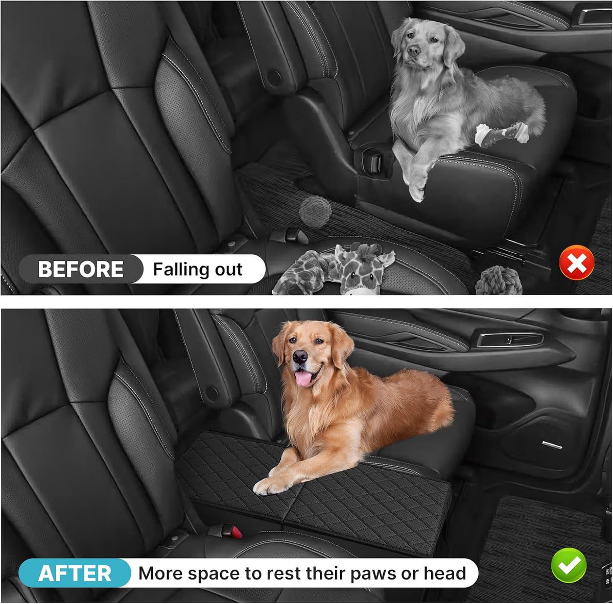 Mixsuper Liner Car Seat Organizer for Subaru Ascent 2019-2026, Console Organizer Backseat Box for Subaru Ascent, Dog Foldable Storage Bin Collapsible Box Supplies Travel Accessories