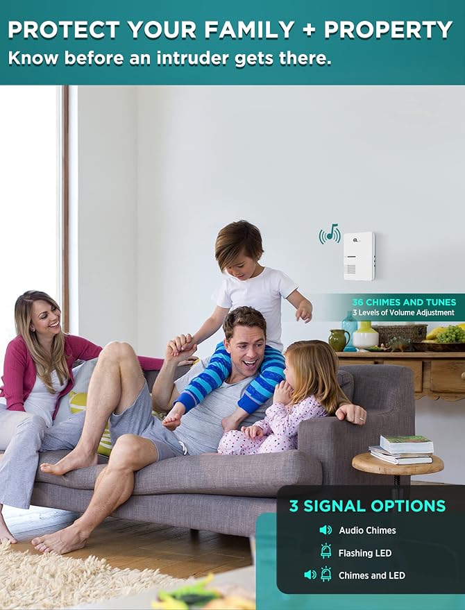 1byone Driveway Alarm, Home Security Alert System