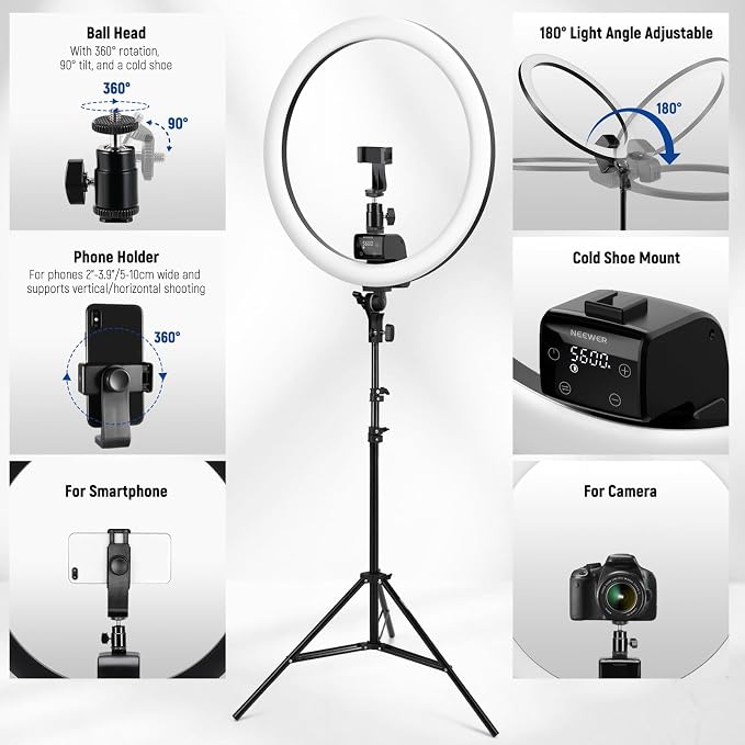 NEEWER Advanced 18" LED Ring Light