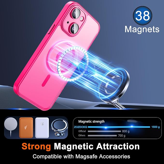 for iPhone 14 Plus Case with Privacy Screen Protector and Camera Protection