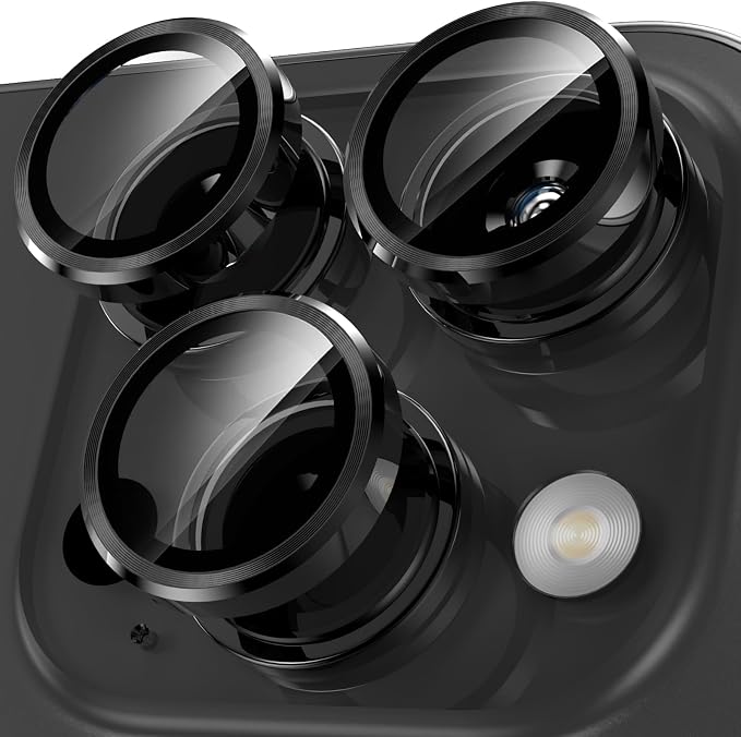 YWXTW Camera Lens Protector for iPhone 15 Pro/iPhone 15 Pro Max, Tempered Glass
