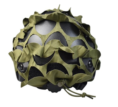 Breathable Mesh Camo Tactical Helmet Cover Outdoor Airsoft Paintball Tactical Gear Fast Helmet Cover in Size M/L (Net Green)