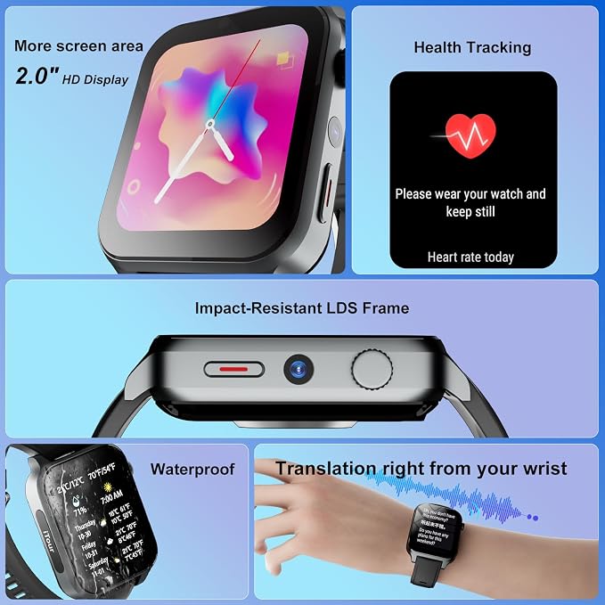 Smart Watch, Real Time Smart Translation Watch, Two-way Instant Voice