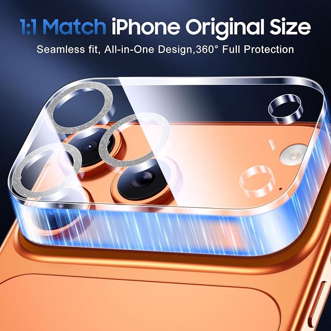 UniqueMe Compatible for 3 Pack iPhone 17 Pro Camera Lens Protector