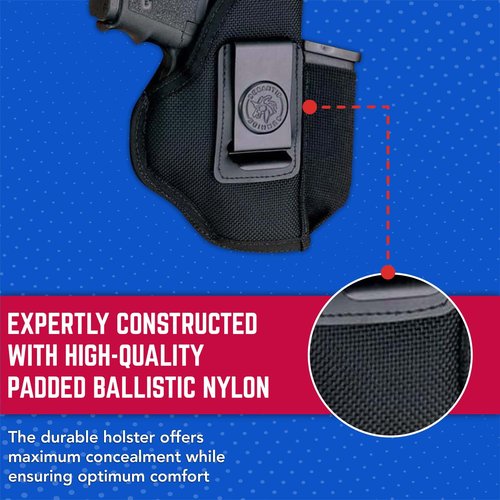 DeSantis Pro Stealth IWB Holster - Fits GLOCK 26/27, Taurus G2S/G2C/G3C, S&W M&P CPT 9/40, Shield 9/40/45, F/N 503, Ruger SR9/40 CPT, Kimber R7 Mako, Walther PPS/PPSM2/CCP, S/A XDS 3.3" - Ambidextrous