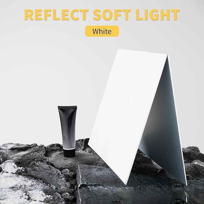 Meking Silver White Photo Backdrop Boards, 2 in 1 Light Reflectors