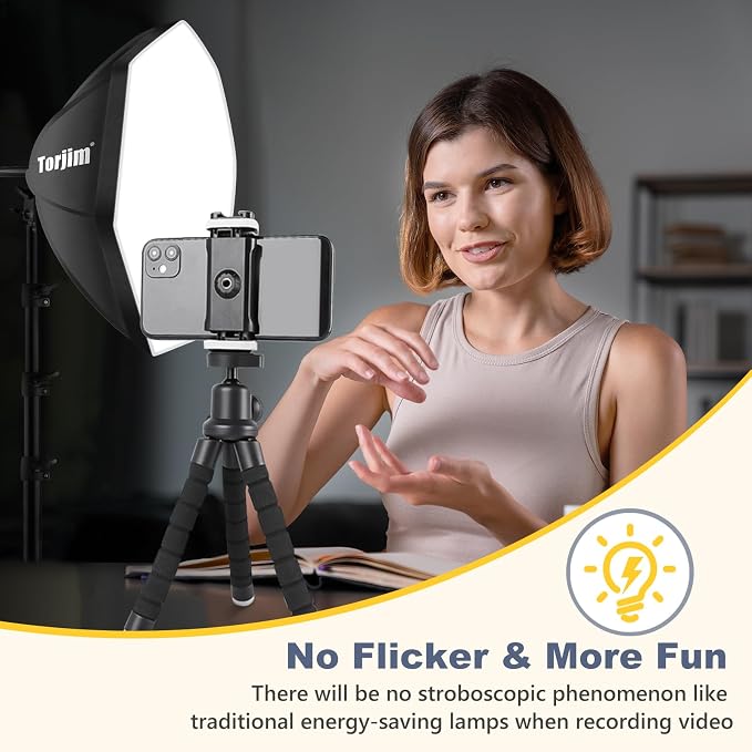 Torjim Softbox Photography Lighting Kit, Studio Lights