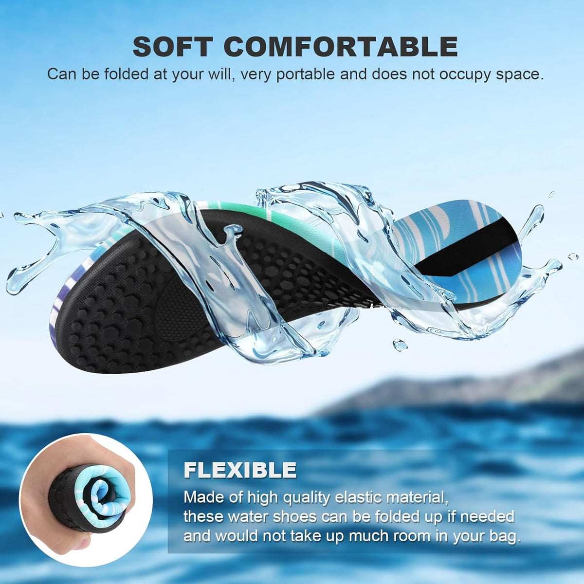 Skiennix Water Shoes - Quick-Dry Aqua Socks for Men & Women | Ideal for Beach, Yoga & Pool Activities