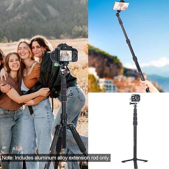 Koolehaoda 57" Aluminum Tripod Extension Centre Column Extender | 5 Section
