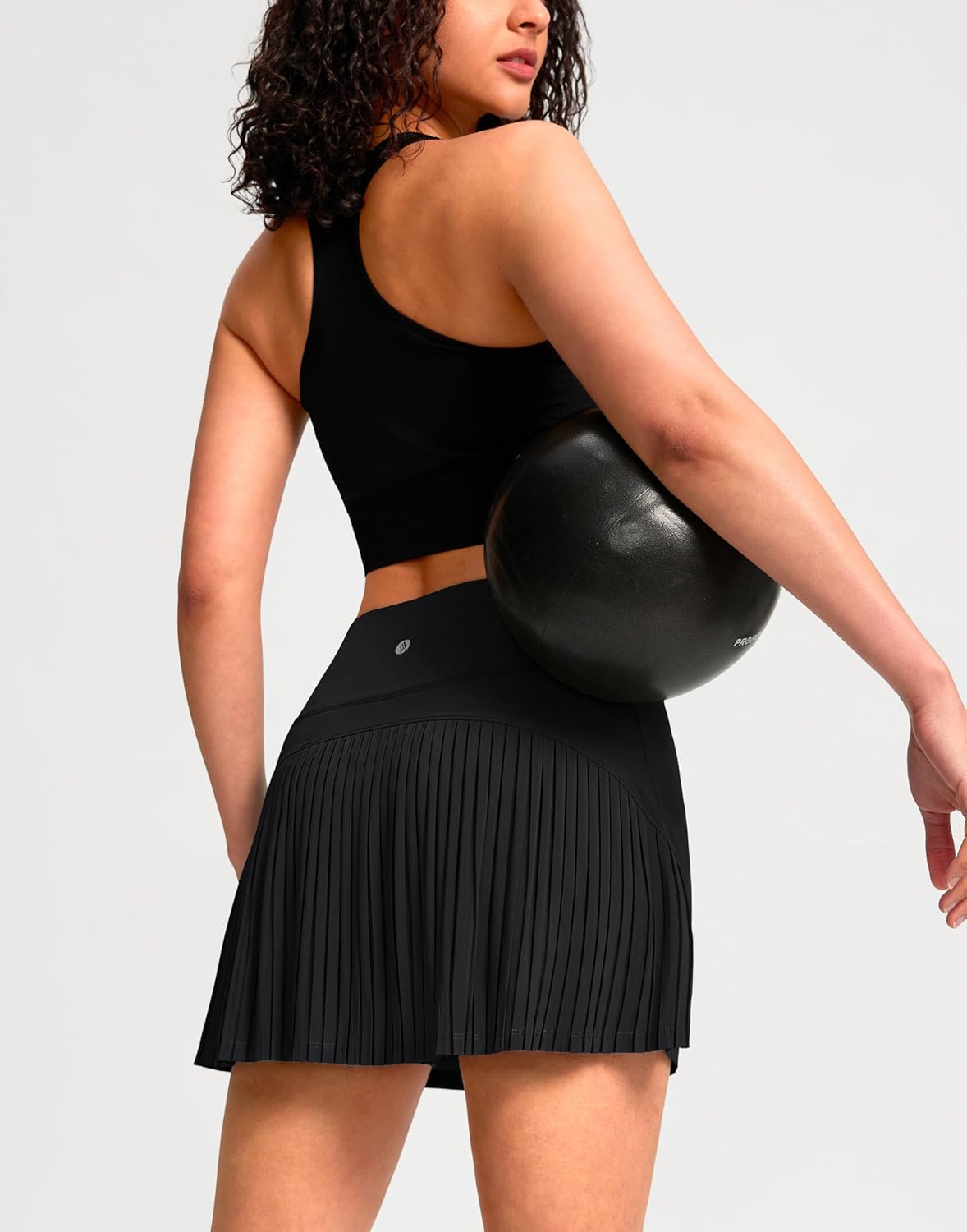 SANTINY 14" Tennis Skirt - Pleated High-Waisted Skorts with Built-In Shorts for Women | Athletic Golf Skort