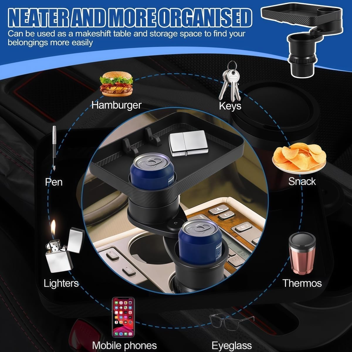Car Cup Holder Tray Compatible with Subaru Outback 2020-2025