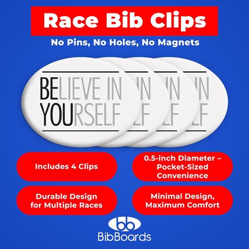 bibSNAPS Race Bib Clips - Secure Fasteners for Running, Marathon & Cycling | Easy Snap & Lock (4pcs)
