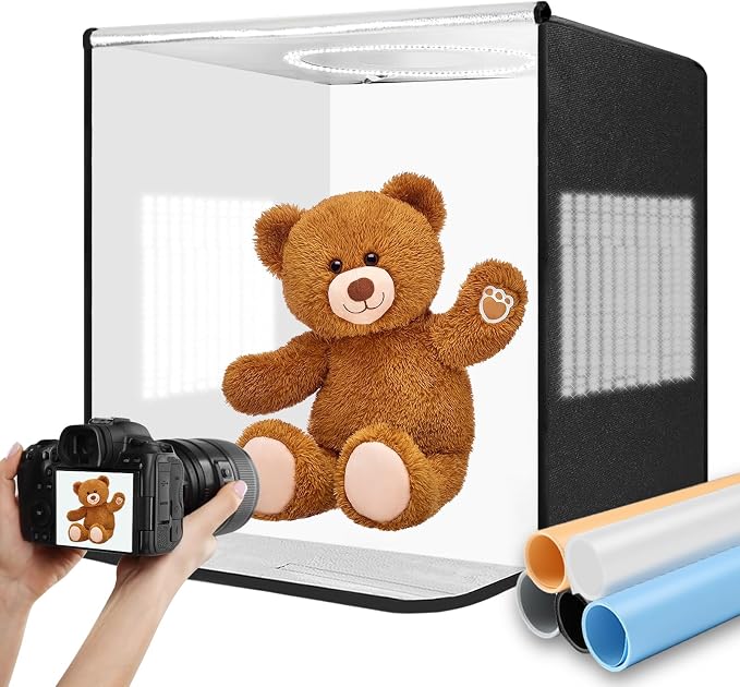 Pro 24"x24" Photo Studio Light Box 3-Side Light Panel/3-Temp/Dimmable