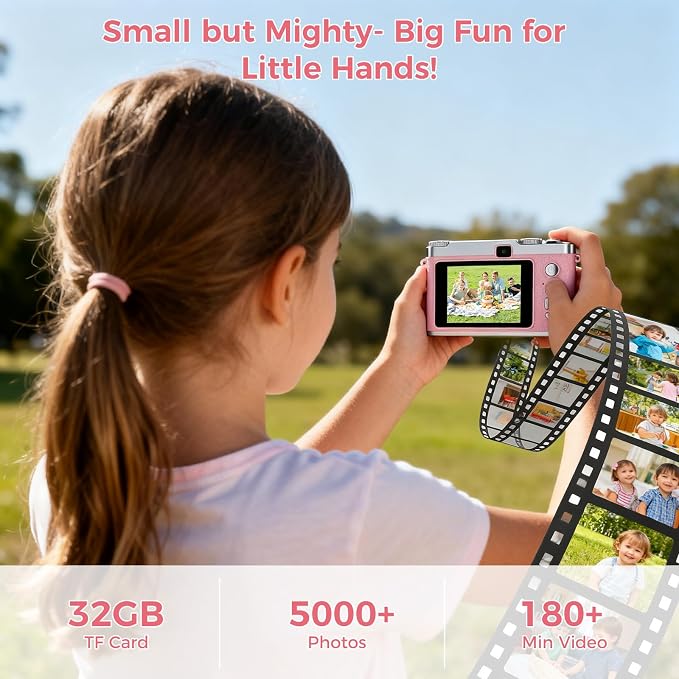 Upgrade Kids Selfie Camera, HD Digital Video Cameras