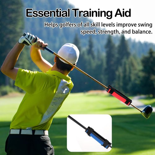 MistyBrew Golf Weighted Swing Trainer – 110g Clip-On Warm-Up Weight for Adult Golfers, Scratch-Free Rubber Grip for Driver/Iron Practice, Lightweight Training Aid with No Tools Needed, Red
