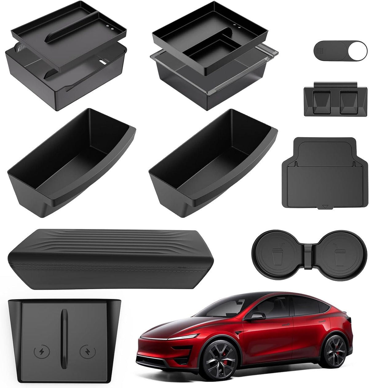 for 2026 Tesla Model Y/3/YL Center Console Organizer Tray 4PCS