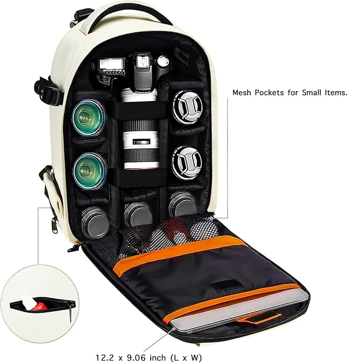 MOSISO Camera Backpack, DSLR/SLR/Mirrorless Photography Backpack Buffer Padded