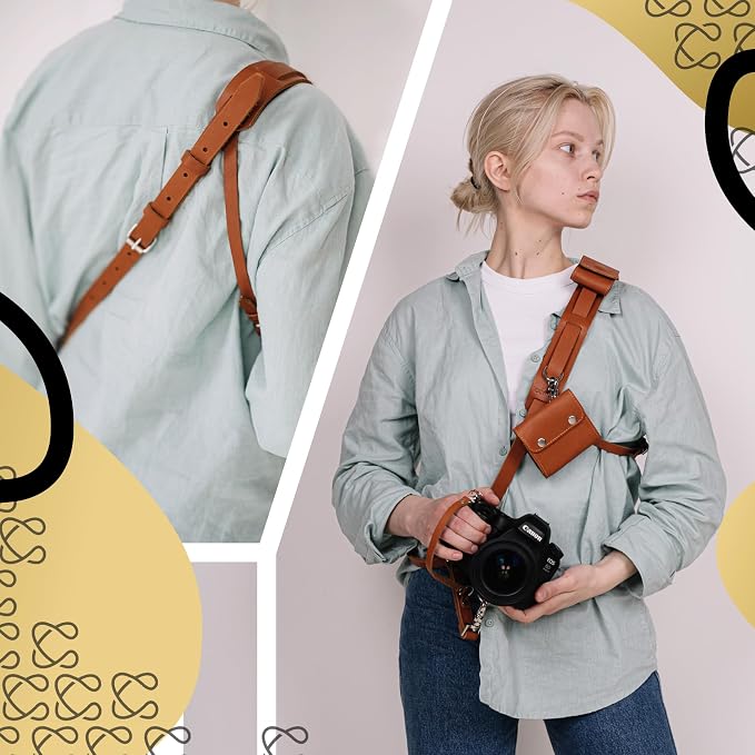 C Coiro Leather Camera Strap Crossbody