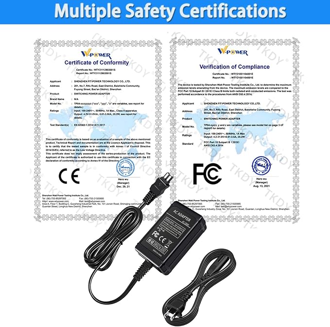 AC-L200 Charger for Sony Handycam Camcorder, Compatible