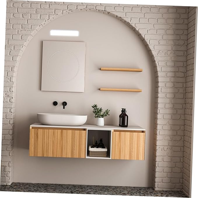 STOBOK Waterproof LED Vanity Mirror Light Anti-Fog Technology for Bathroom and Bedroom Adjustable Brightness Cordless Design for Makeup Application and Dressing Tables