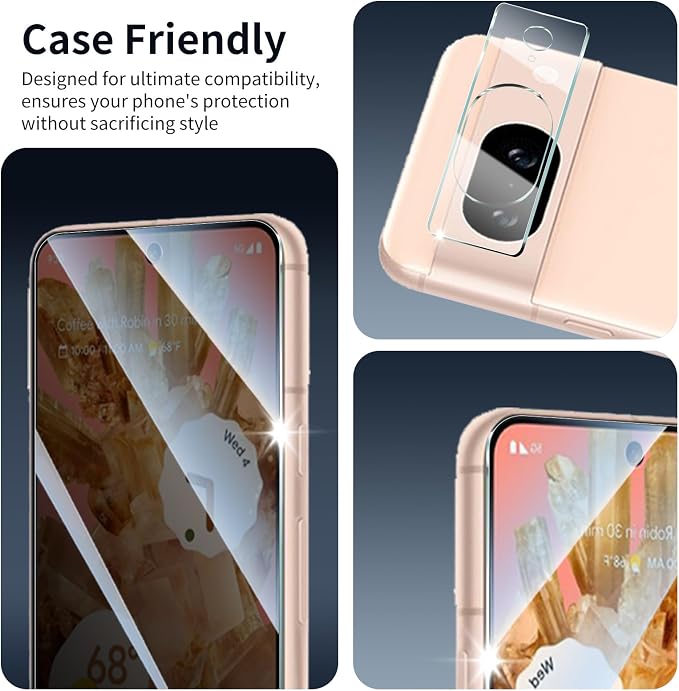 3+3+1-Pack, Privacy Screen Protector and Camera Lens Protector