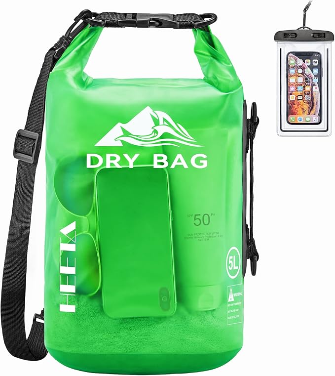 HEETA Dry Bag Waterproof for Women Men, 5L/10L/20L/30L/40L Roll Top Lightweight