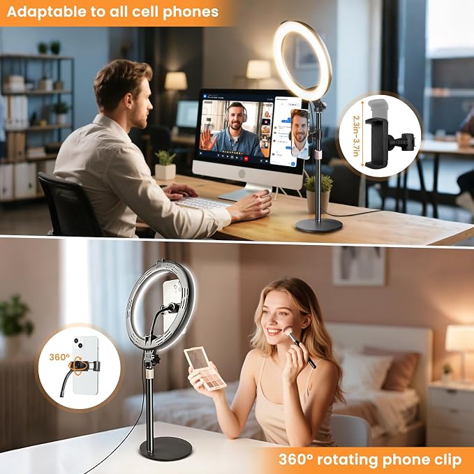 MACTREM 10“ Desk Ring Light