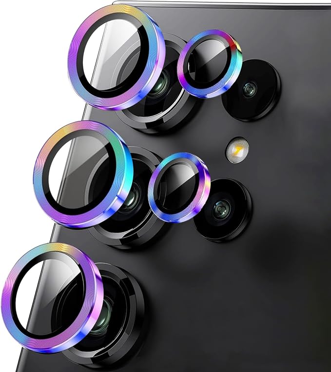 2 Pack Camera Lens Protector for Samsung Galaxy S24 Ultra, 9H Tempered Glass