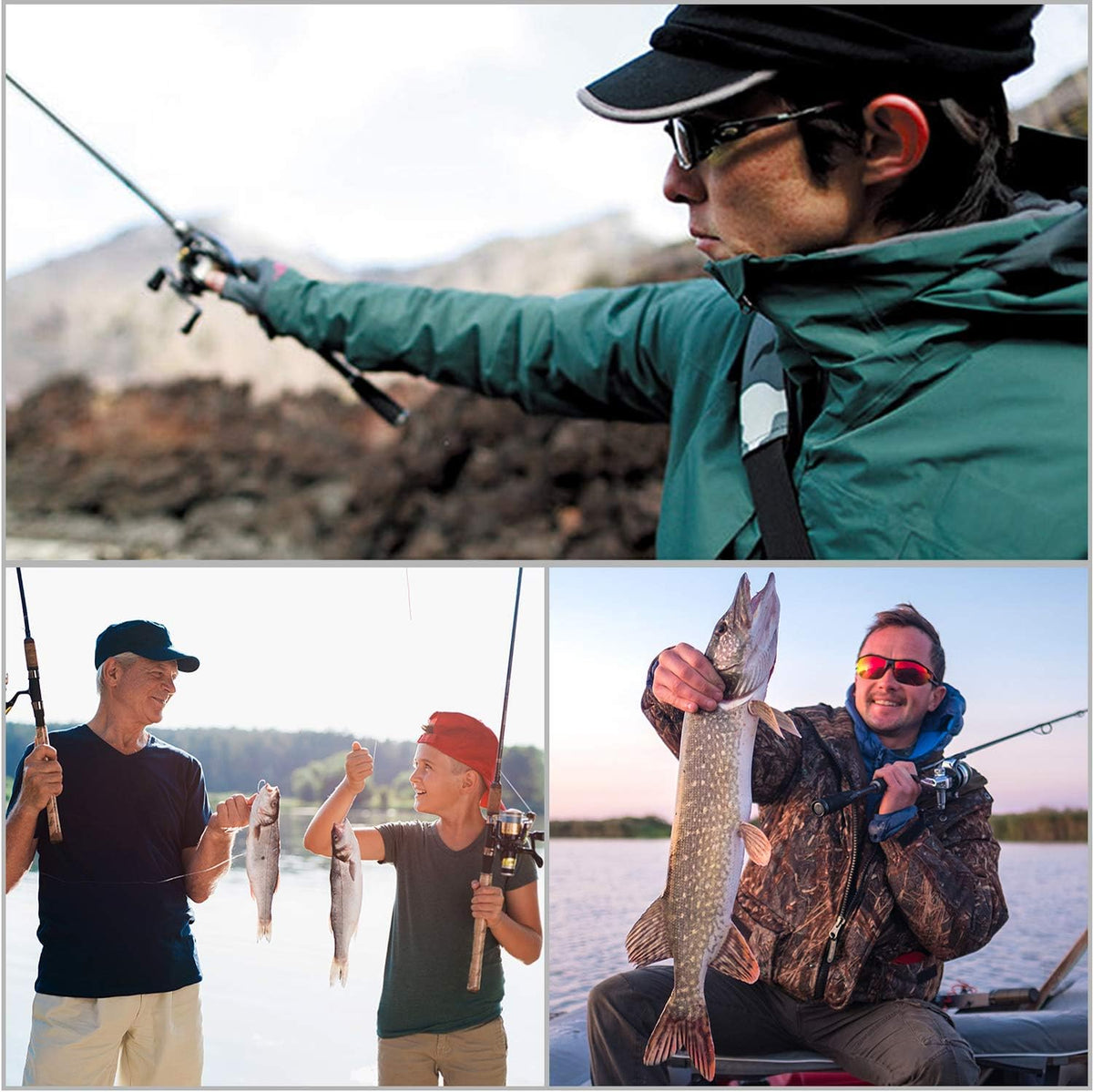 PLUSINNO Elite Hunter Fishing Rod - 7FT IM6 Graphite Spinning & Casting Rod with Stainless Steel Guides | Golden Finish
