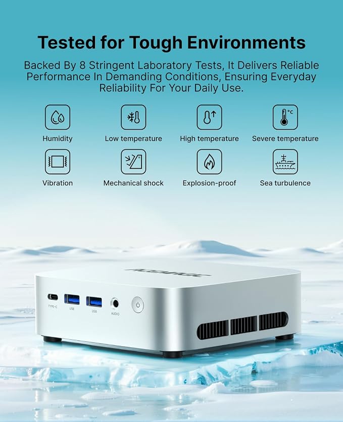 ACEMAGIC Mini PC Windows 11 Pro AMD Ryzen 7330U 16GB DDR4 RAM 256 SSD 28W | Multitasking, Quiet Cooling, Compact,Mini Computer, Triple 4K Display, HDMI, LAN, Home Office & Business PC