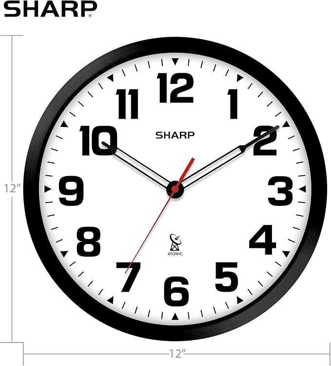 Sharp Atomic Analog Wall Clock