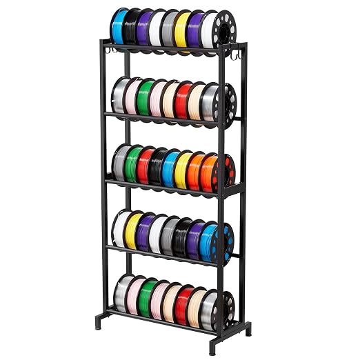 VEVOR 3D Printer Filament Storage Rack, 5 Tier Heavy Duty Storage Shelves