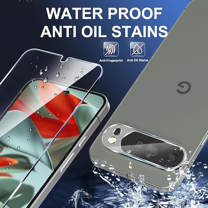 letosan 3 Pack for Google Pixel 9 Pro XL Screen Protector Tempered Glass + 3