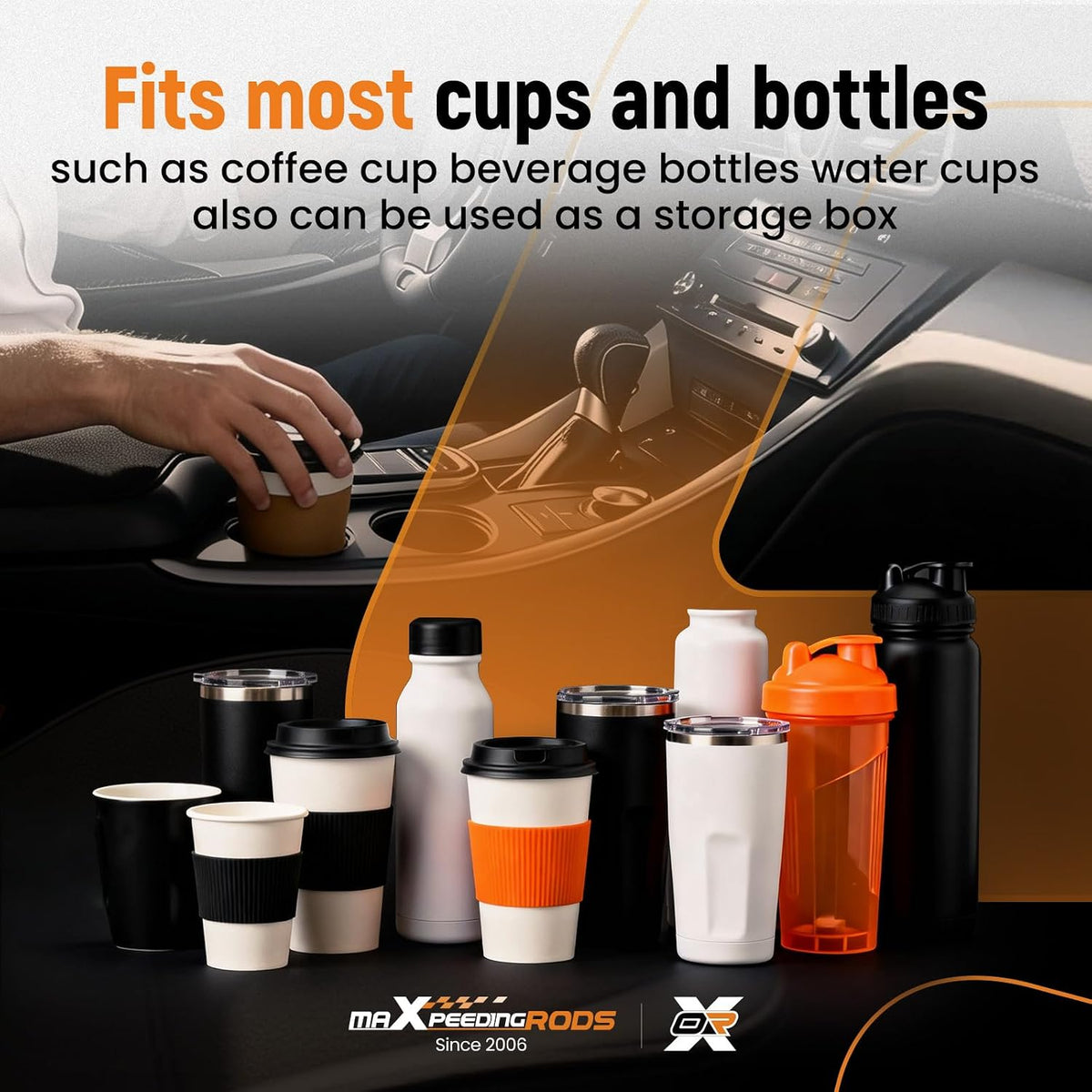 maXpeedingrods Cup Holder Driver Front Dashboard Fit for BMW 525i 528i 530i 535i 545i M5 2004-2010, for Front Right and Black Retractable Cup Holder # 51459125626